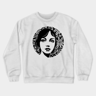 Retro Mod Girl Crewneck Sweatshirt